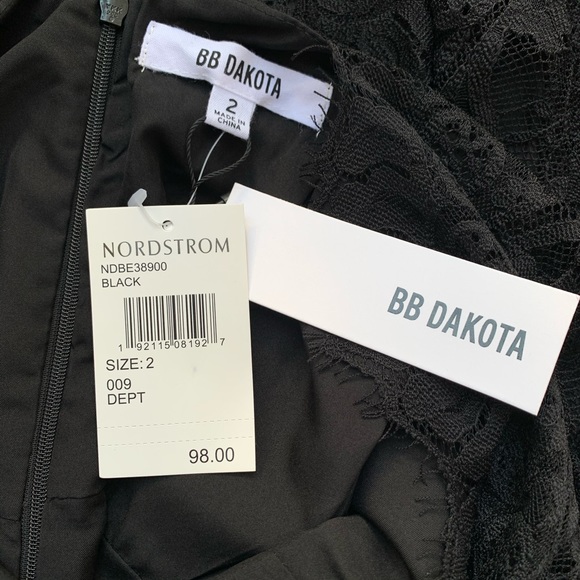 NWT BB Dakota Rhianna Black Lace Mini Dress - Picture 6 of 8